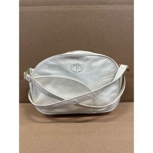 Vintage 70's 80's Christian Dior White Leather Shoulder Cross‎ Body Bag
